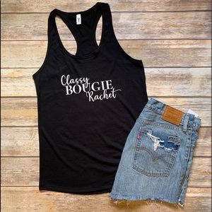Classy, Bougie, Rachet Racerback TShirt